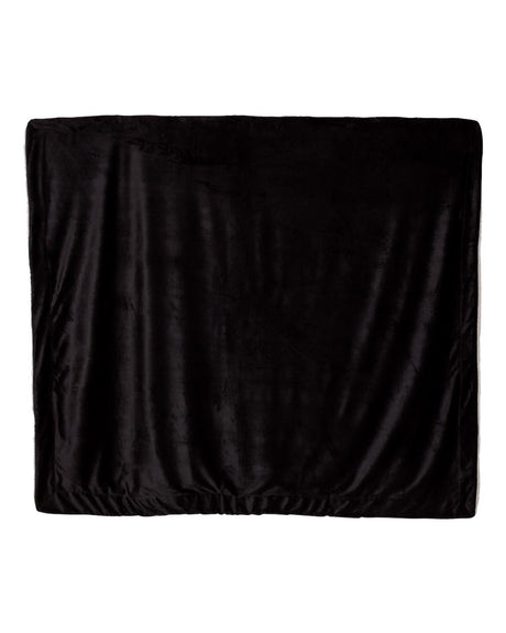 Alpine Fleece Oversized Mink Sherpa Blanket. 8726 - Black