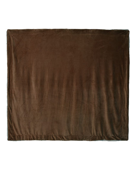 Alpine Fleece Oversized Mink Sherpa Blanket. 8726 - Chocolate