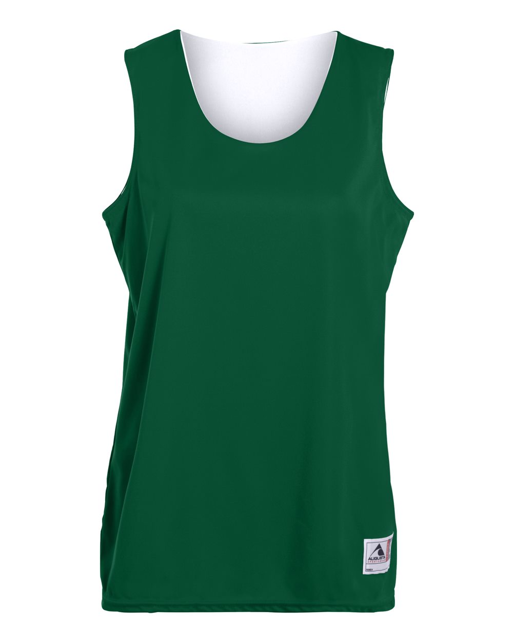 Augusta Sportswear Women's Reversible Wicking Tank Top. 147 - Dark Green/ White