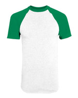 Augusta Sportswear Unisex Raglan Baseball Jersey. 423 - White/ Kelly