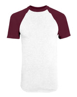 Augusta Sportswear Unisex Raglan Baseball Jersey. 423 - White/ Maroon
