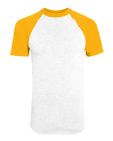 Augusta Sportswear Youth Raglan Baseball Jersey. 424 - White/ Gold