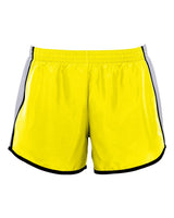 Augusta Sportswear Women's Pulse Team Running Shorts. 1265 - Power Yellow/ White/ Black