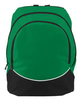 Augusta Sportswear Tri-Color Backpack. 1915 - Kelly/ Black/ White