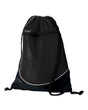 Augusta Sportswear Tri-Color Drawstring Backpack. 1920 - Black/ Black/ White