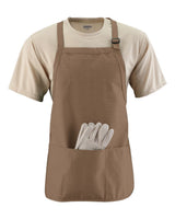 Augusta Sportswear Medium Length Apron with Pouch. 4250 - Khaki