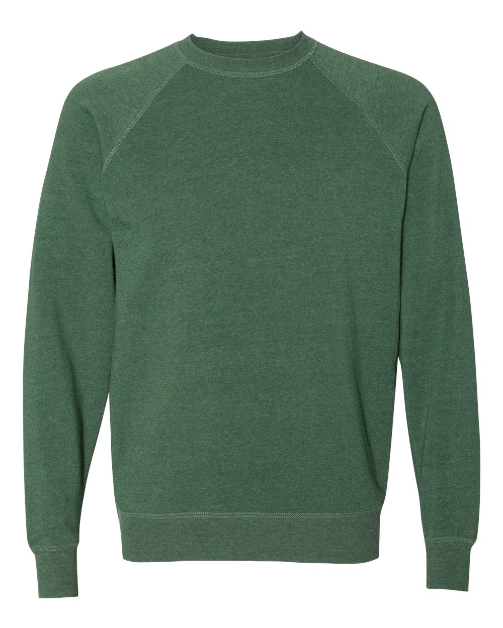 Independent Trading Co. Unisex Special Blend Raglan Crewneck Sweatshirt. PRM30SBC - Moss