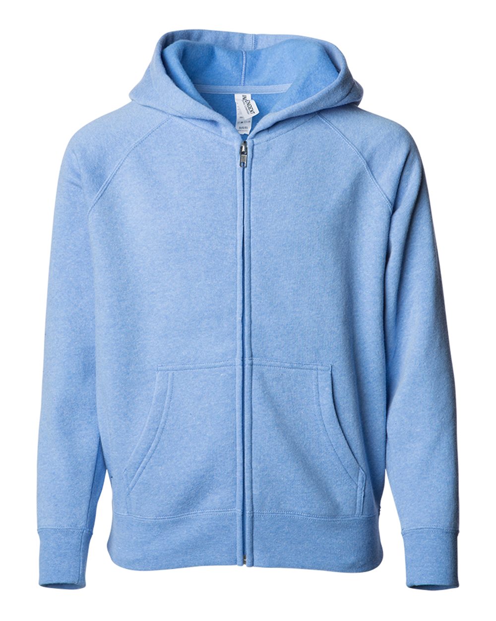Independent Trading Co. Youth Lightweight Special Blend Raglan Zip Hood. PRM15YSBZ - Pacific
