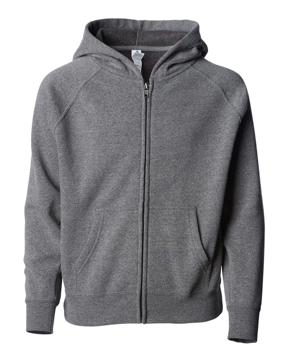 Independent Trading Co. Youth Lightweight Special Blend Raglan Zip Hood. PRM15YSBZ - Nickel