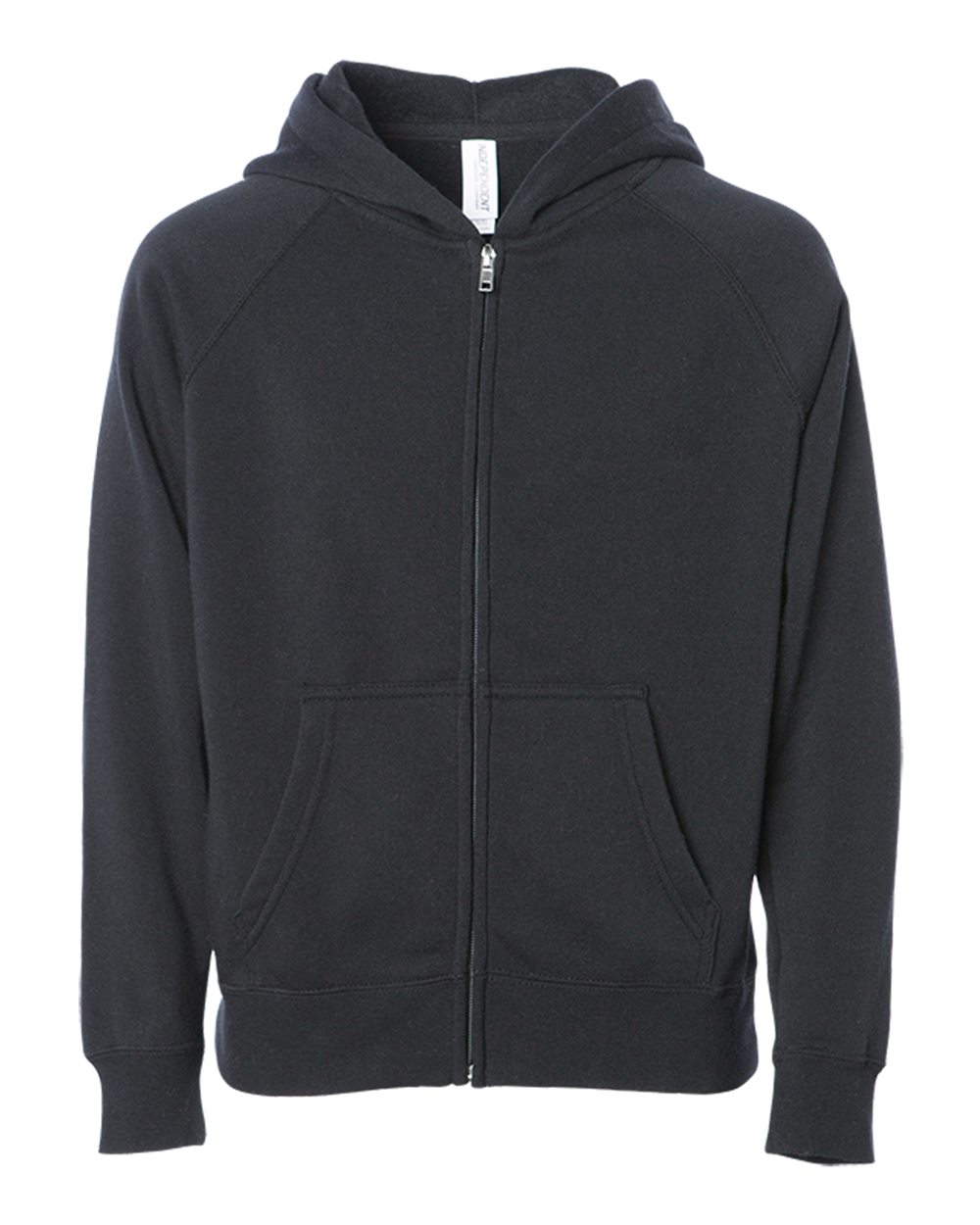 Independent Trading Co. Toddler Lightweight Special Blend Raglan Zip Hood. PRM10TSBZ - Black