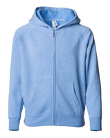 Independent Trading Co. Toddler Lightweight Special Blend Raglan Zip Hood. PRM10TSBZ - Pacific