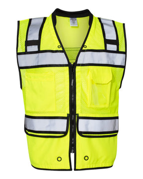 Kishigo Unisex High-Performance Surveyors Vest. S5004-5005 - Lime