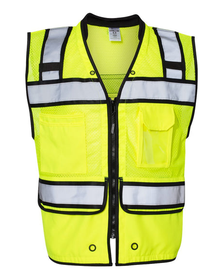 Kishigo Unisex High-Performance Surveyors Vest. S5004-5005 - Lime