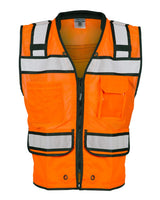 Kishigo Unisex High-Performance Surveyors Vest. S5004-5005 - Orange