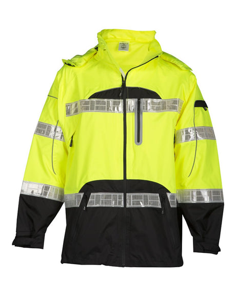 Kishigo Unisex Premium Black Series® Rainwear Jacket. RWJ106-107 - Lime