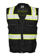 Kishigo Unisex EV Series® Enhanced Visibility Professional Utility Vest. B500 - Black/ Lime