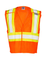 Kishigo Unisex Contrasting Mesh Breakaway Vest. 1174-1176 - Orange