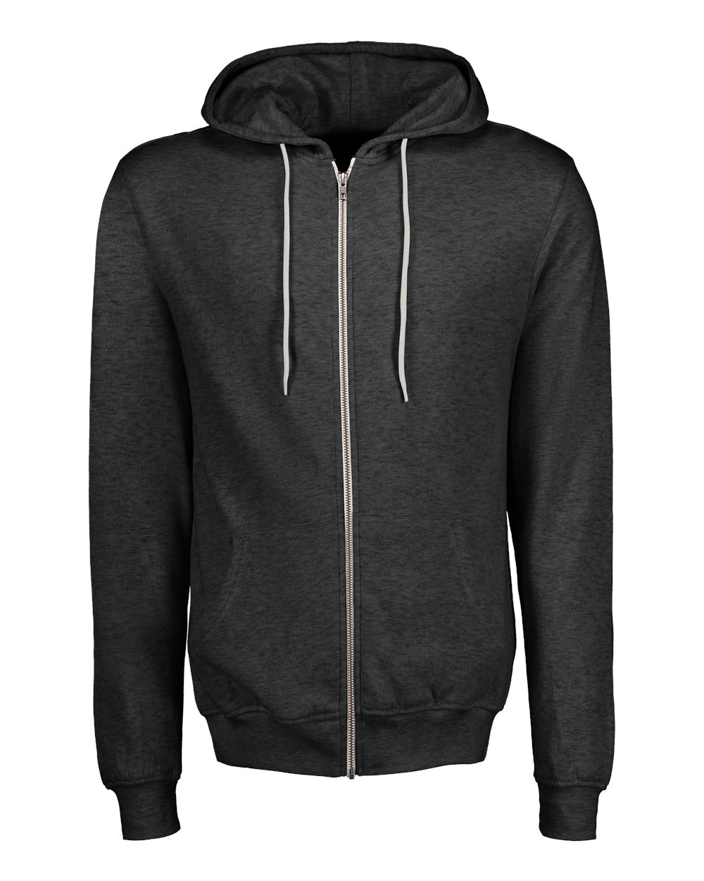 MV Sport Unisex Retro Heather Full-Zip Hooded Sweatshirt. 2349 - Charcoal Heather