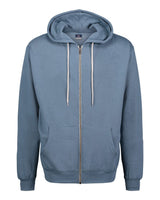MV Sport Unisex Retro Heather Full-Zip Hooded Sweatshirt. 2349 - Light Denim Heather