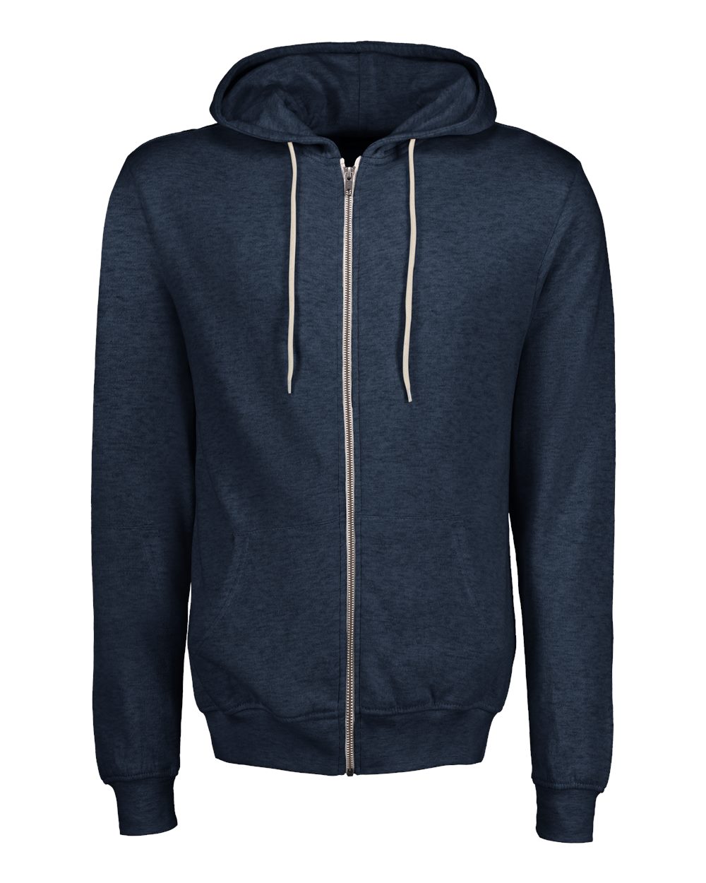 MV Sport Unisex Retro Heather Full-Zip Hooded Sweatshirt. 2349 - Navy Heather