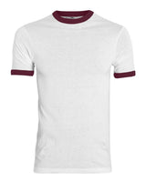 Augusta Sportswear Unisex 50/50 Ringer T-Shirt. 710 - White/ Maroon