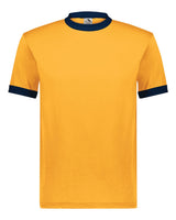 Augusta Sportswear Unisex 50/50 Ringer T-Shirt. 710 - Gold/ Navy