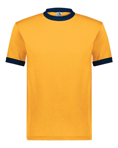 Augusta Sportswear Unisex 50/50 Ringer T-Shirt. 710 - Gold/ Navy