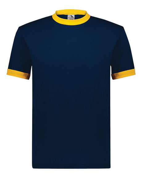 Augusta Sportswear Unisex 50/50 Ringer T-Shirt. 710 - Navy/ Gold