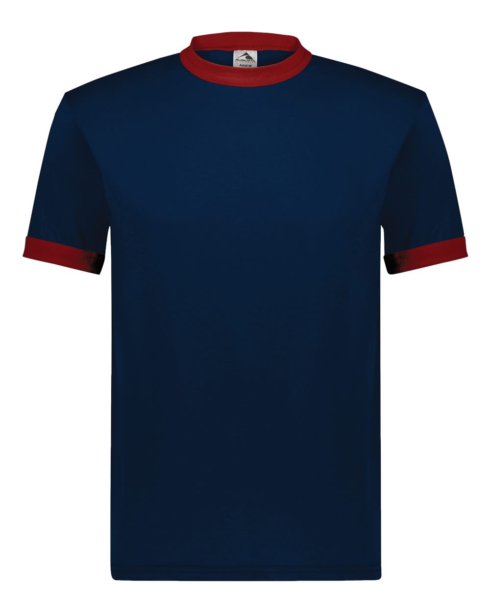 Augusta Sportswear Unisex 50/50 Ringer T-Shirt. 710 - Navy/ Red