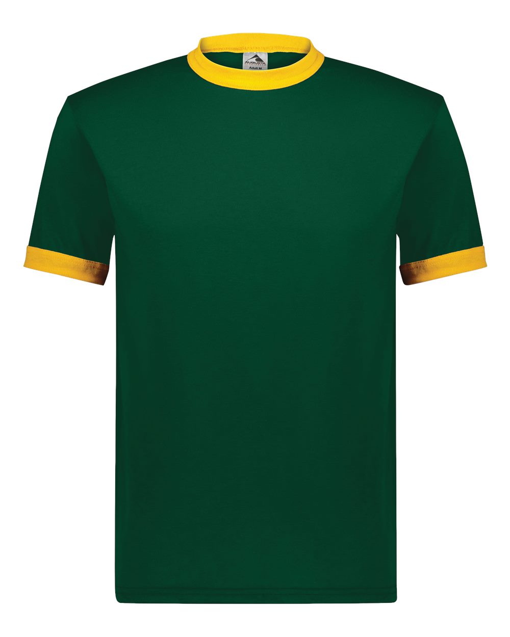 Augusta Sportswear Unisex 50/50 Ringer T-Shirt. 710 - Dark Green/ Gold