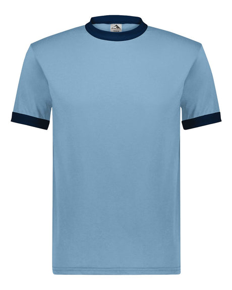Augusta Sportswear Unisex 50/50 Ringer T-Shirt. 710 - Light Blue/ Navy