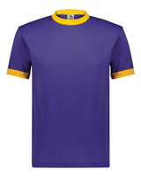Augusta Sportswear Unisex 50/50 Ringer T-Shirt. 710 - Purple/ Gold