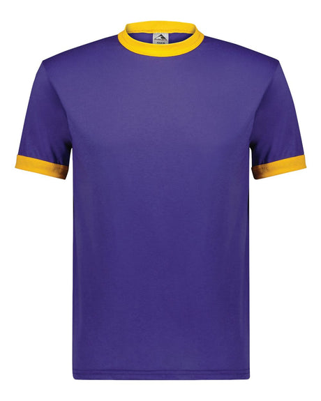 Augusta Sportswear Unisex 50/50 Ringer T-Shirt. 710 - Purple/ Gold