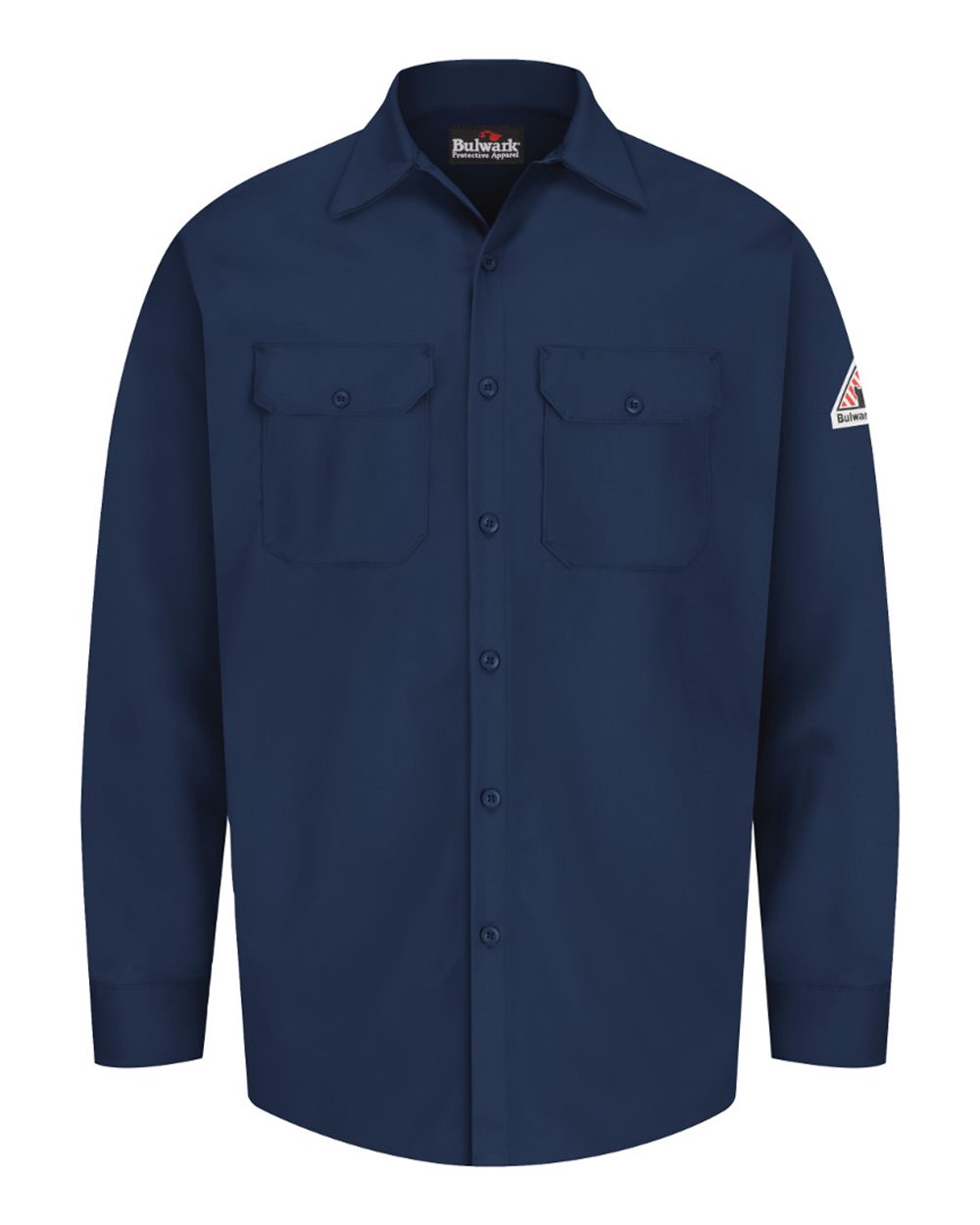 Bulwark Men's Flame Resistant Excel Work Shirt. SEW2 - Navy