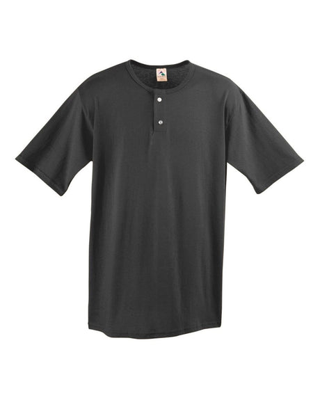 Augusta Sportswear Men's Two-Button Baseball Jersey. 580 - Black