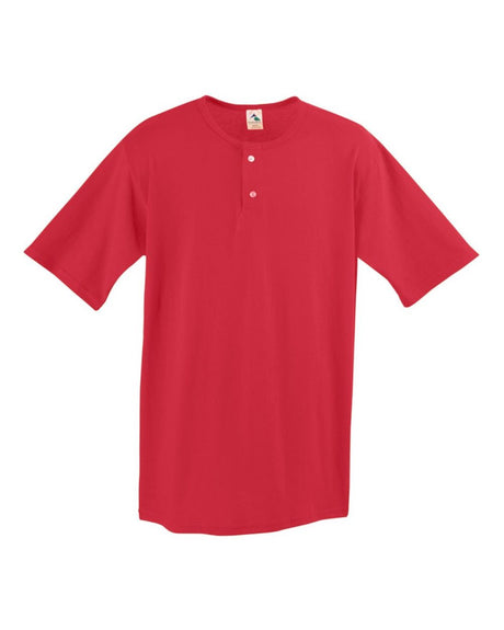 Augusta Sportswear Men's Two-Button Baseball Jersey. 580 - Red