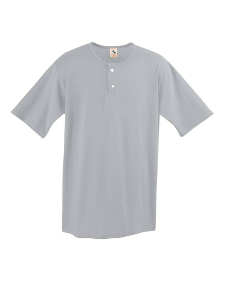 Augusta Sportswear Men's Two-Button Baseball Jersey. 580 - Silver Grey
