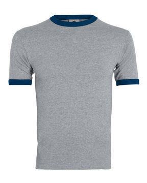 Augusta Sportswear Youth Ringer T-Shirt. 711 - Athletic Heather/ Navy