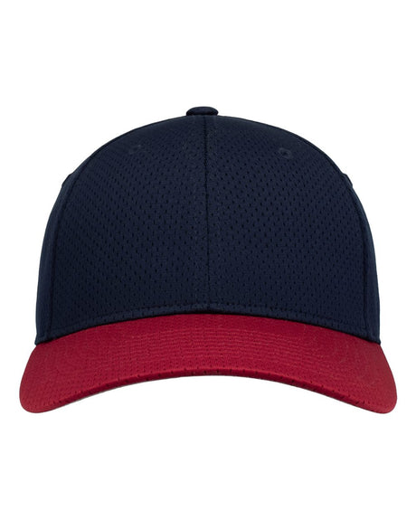 Augusta Sportswear Athletic Mesh Cap. 6235 - Navy/ Red