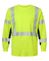 Kishigo Unisex Premium Black Series® Long Sleeve T-Shirt. 9134-9135 - Lime