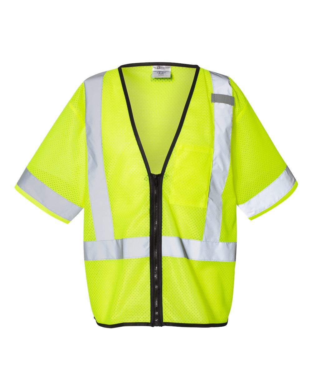 Kishigo Unisex Economy Single Pocket Zipper Vest. 1567-1568 - Lime