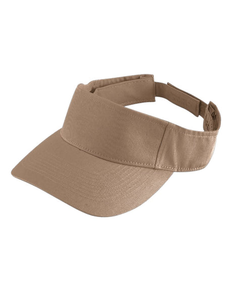 Augusta Sportswear Sport Twill Visor. 6225 - Khaki