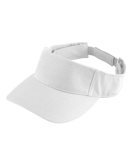Augusta Sportswear Sport Twill Visor. 6225 - White