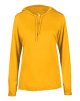 Badger Women's B-Core Hooded Long Sleeve T-Shirt. 4165 - Gold