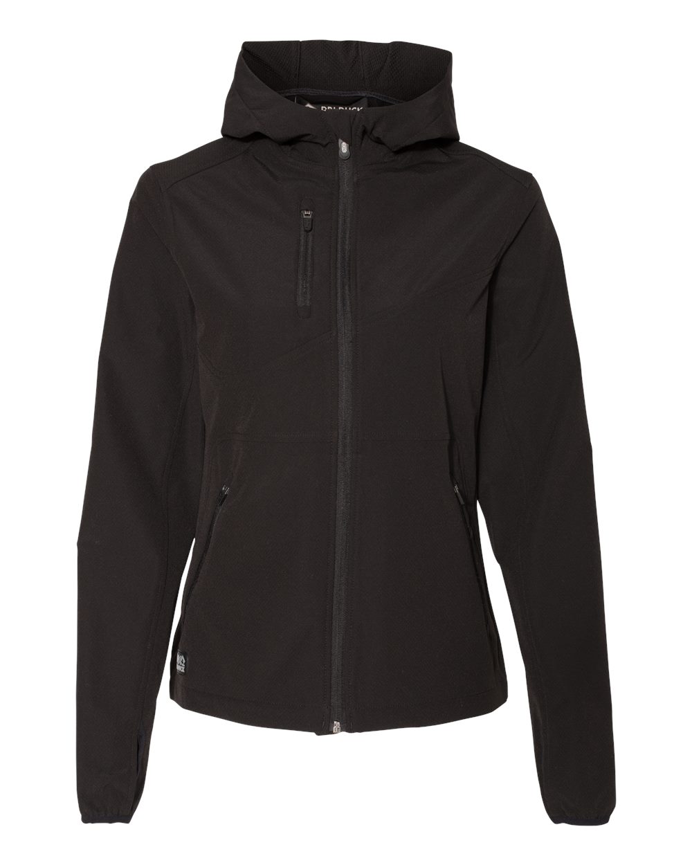DRI DUCK Women's Ascent Soft Shell Hooded Jacket. 9411 - Black