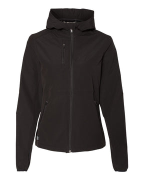 DRI DUCK Women's Ascent Soft Shell Hooded Jacket. 9411 - Black