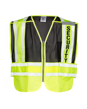 Kishigo Unisex Security Vest. 8055BZ - Lime/ Black