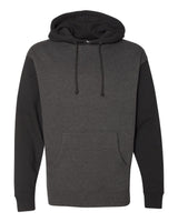 Independent Trading Co. Unisex Heavyweight Hooded Sweatshirt. IND4000 - Charcoal Heather/ Black