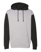 Independent Trading Co. Unisex Heavyweight Hooded Sweatshirt. IND4000 - Grey Heather/ Black