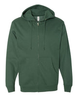 Independent Trading Co. Unisex Midweight Full-Zip Hooded Sweatshirt. SS4500Z - Alpine Green